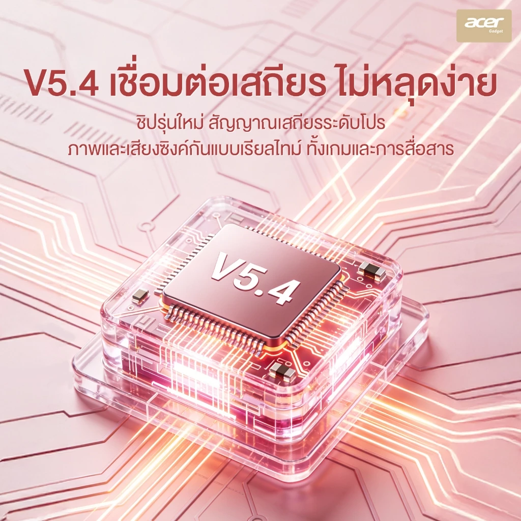 Acer OHR722 หูฟัง TWS Bluetooth 5.4 ENC Hi-Fi ใส่สบาย thumbnail 5