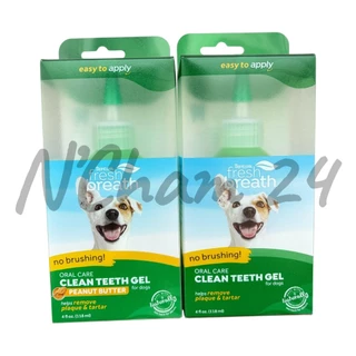 Tropiclean Fresh Breath Clean Teeeth Gel ขนาด 59 และ 118 ml. ผลิตภัณฑ์ดูแลสุขภาพช่องปาก ฟัน