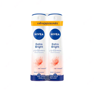 (แพ็คคู่) Nivea Extra Bright Spray นีเวีย เอ็กซ์ตร้า ไบรท์ สเปรย์ 150 X 2