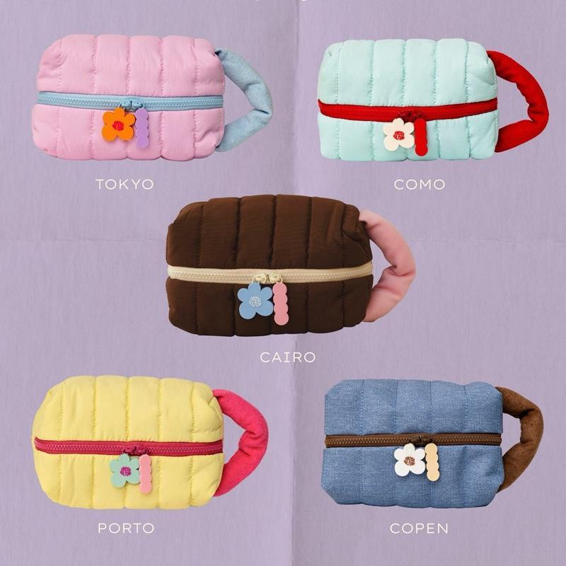 CROSS CULTURE - COU COU MAKEUP BAG SIZE M กระเป๋าเครื่องสำอางค์ไซส์กลาง คู่สีน่ารัก