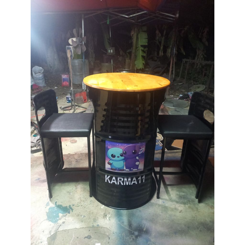 โต๊ะเก้าอี้ถังเหล็กลายJACK DANIELS - รูปที่ 5