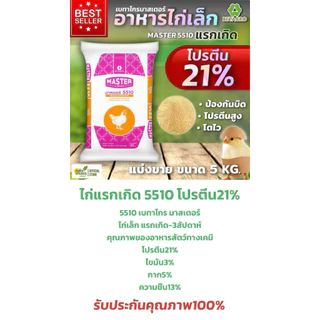 อาหารไก่ เบทาโกร มาสเตอร์ 5510เล็ก 5515ไก่ใหญ่ ไก่บ้าน 5524ไก่ไข่ โตไว100%