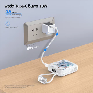 [พร้อมส่ง มีCCC] Disney Powerbank รุ่น VPC10-03PD PRO 10000mAh Fast Charging PD20W QC3.0 มีสายในตัว Type-C,L-Cable