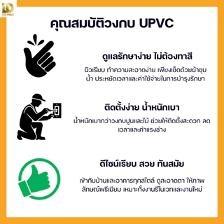 Building Pro วงกบประตู วงกบ UPVC รุ่น UPVC24 เลือกได้ หลายสี หลายขนาด กันน้ำ ไม้สังเคราะห์ 70x200 80x200 90x200 CM.