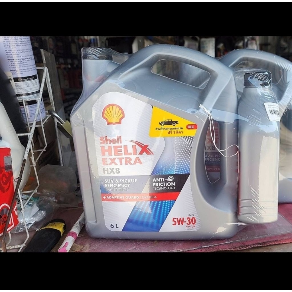 Shell Helix น้ำมันเครื่องรถยนต์ดีเซล Shell Helix HX8 / 5W-30 สังเคราะห์แท้100% ปริมาณ 6+1 ลิตร