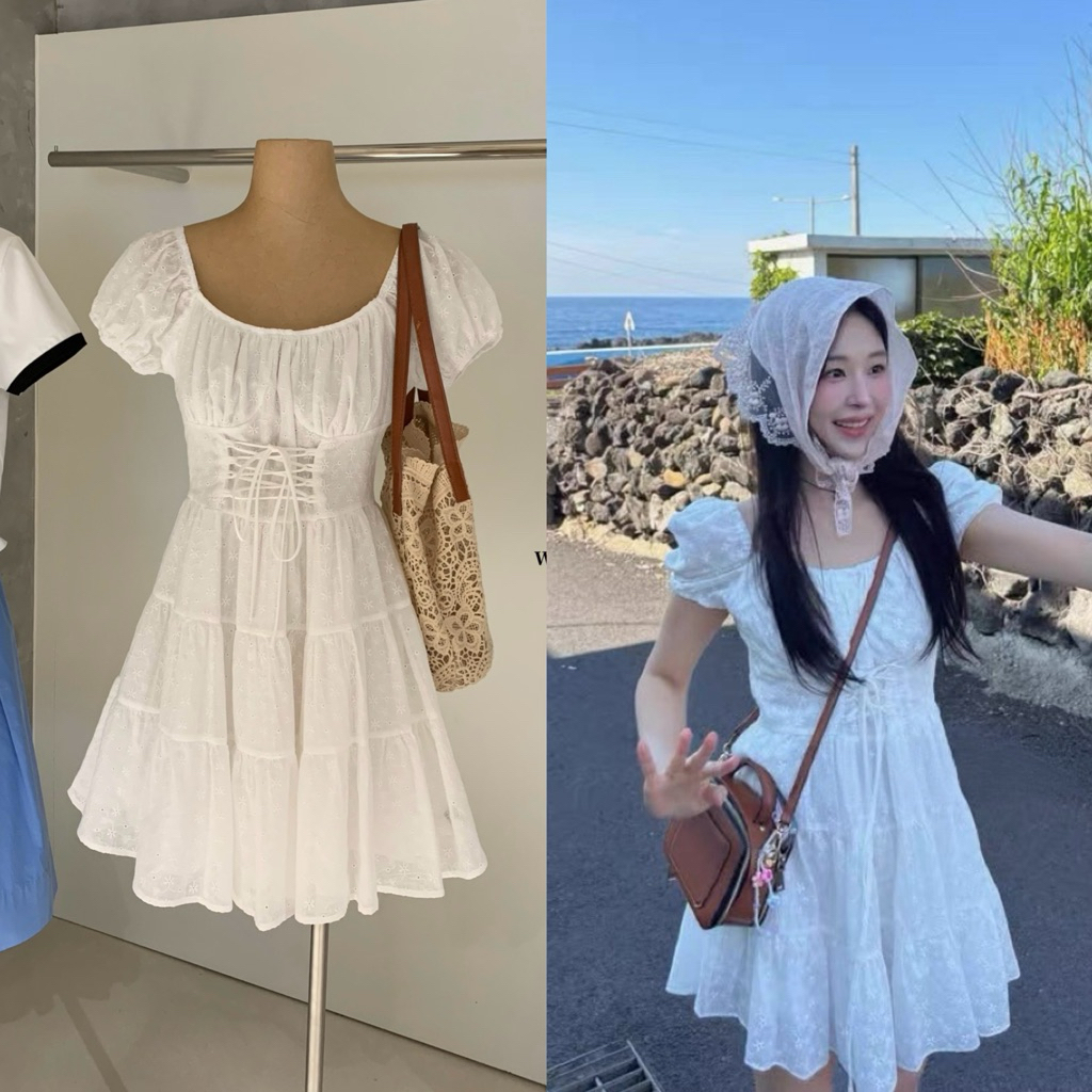 Somedays | 🐰Karina Dress เดรสขาวKarina Aespa งานป้ายWG.WE