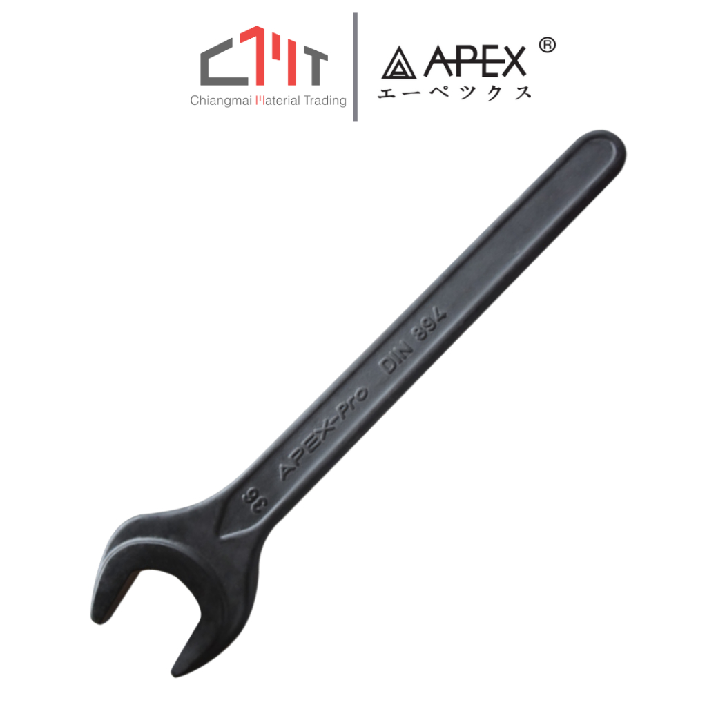 APEX ประแจปากตายเดี่ยว สีดำ ขนาด 24 - 50 mm.