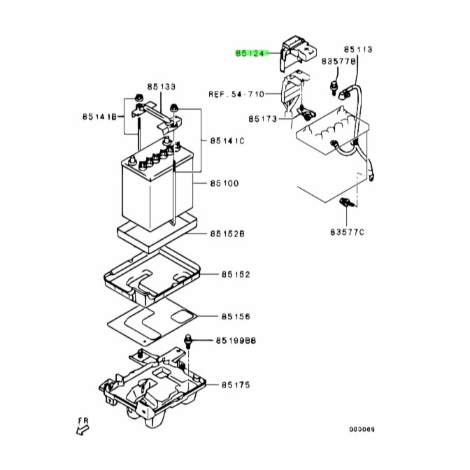 ฝาครอบขั้วแบต Mitsubishi Mirage / Attrage / Triton / Pajero / X-Pander / Space wagon ( Mitsubishi แท