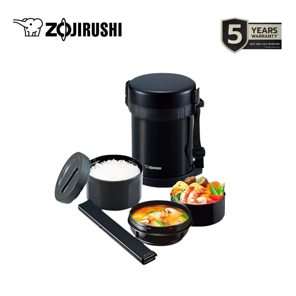 Zojirushi Lunch Jars / ปิ่นโตอาหารสูญญากาศเก็บความร้อน 1.47 ลิตร รุ่น SL-XE20 AD (สีดำ)