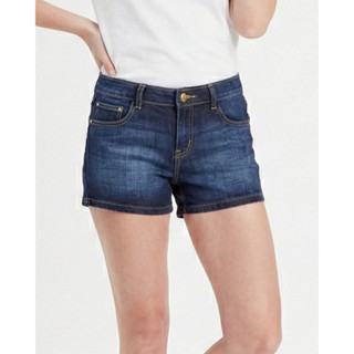 กางเกงยีนส์ยืด ขาสั้น ผู้หญิง สีน้ำเงินเข้ม MEDIA JEANS (MD1…