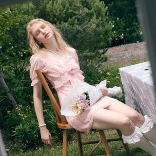 La Mignonne (XS-3XL) Frannie Eloise Dress เดรสชมพูลายดอกที่ถ…