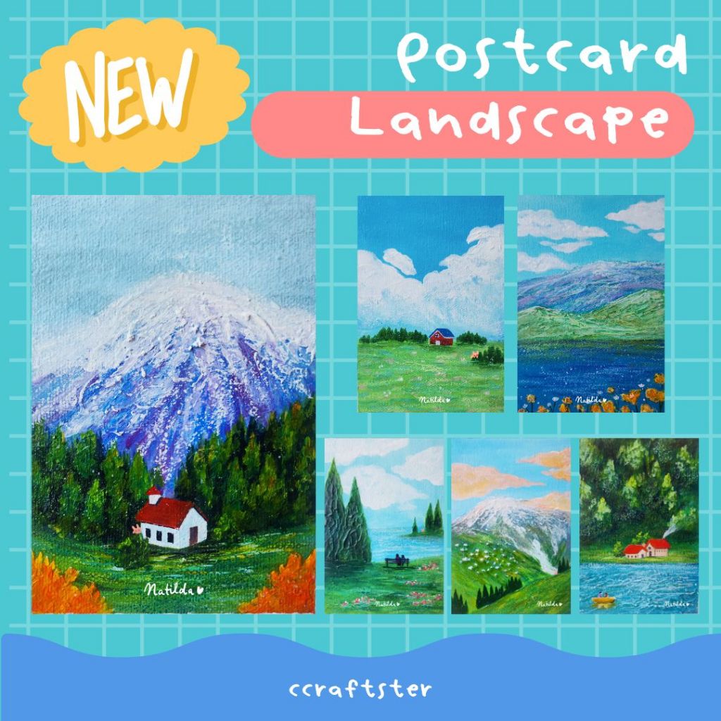 New Postcards! โปสการ์ดใหม่ โปสการ์ดแต่งห้อง ภาพวาด ภาพแต่งห้อง ของตกแต่ง ของขวัญ