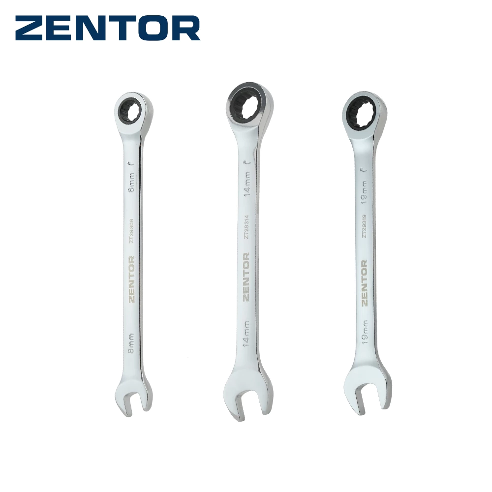 Zentor ประเเจข้าง ประแจแหวนข้าง ประเเจปากตาย แหวนฟรี 72T ขนาด 8/10/12/13/14/17/19 มม. แข็งแรง ทนทาน Ratchet Wrench