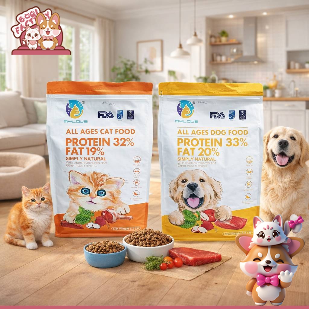 Boqi Factory อาหารเม็ดสำหรับสุนัข และ แมว เหมาะหับทุกวัย ขนาด 2.5 kg  Boqi petfood
