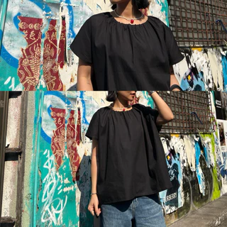 Balloon blouse เสื้อบอลลูนเบลาซ์ แขนสั้น