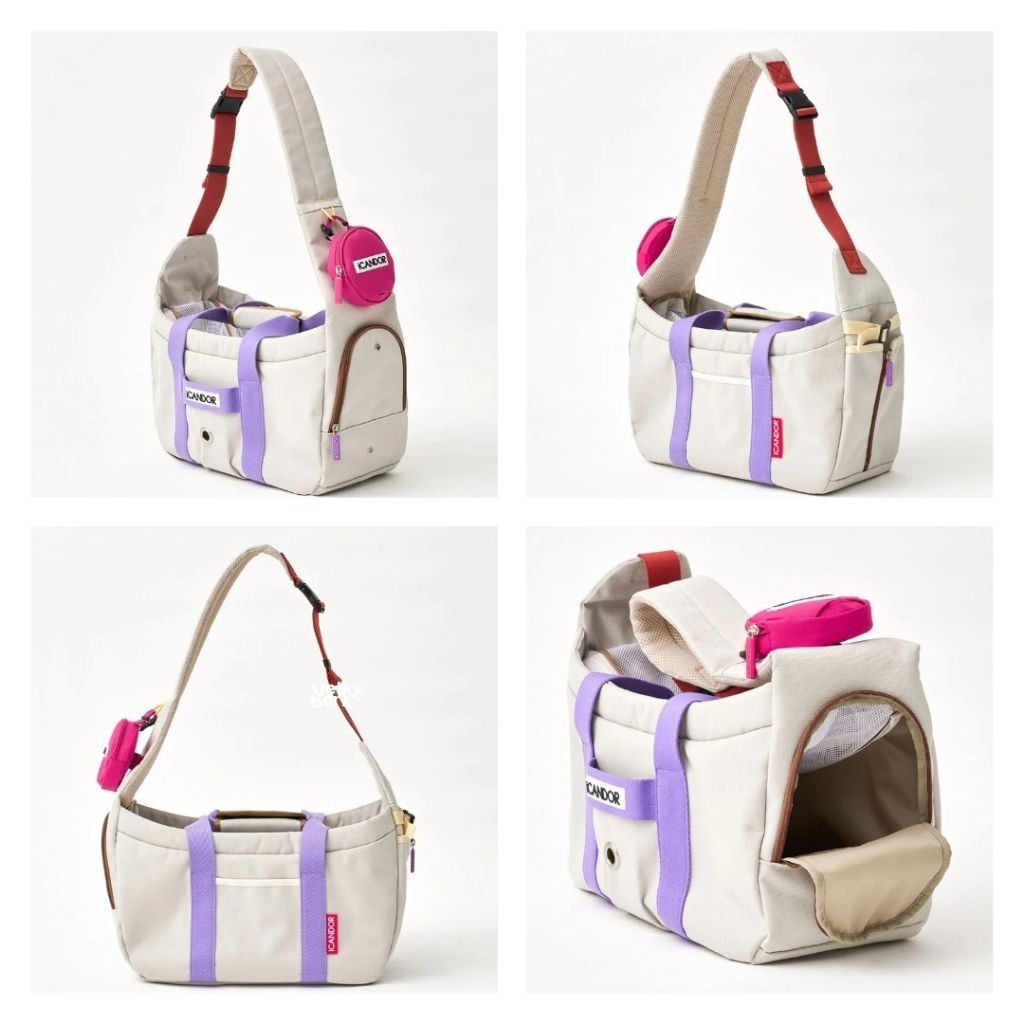 VELKYBARK [พร้อมส่ง] iCANDOR 🇰🇷 Peek-a-boo Bag กระเป๋าสัตว์เลี้ยง กระเป๋าสุนัข กระเป๋าแมว ครอสบอดี้ รูปที่ 8