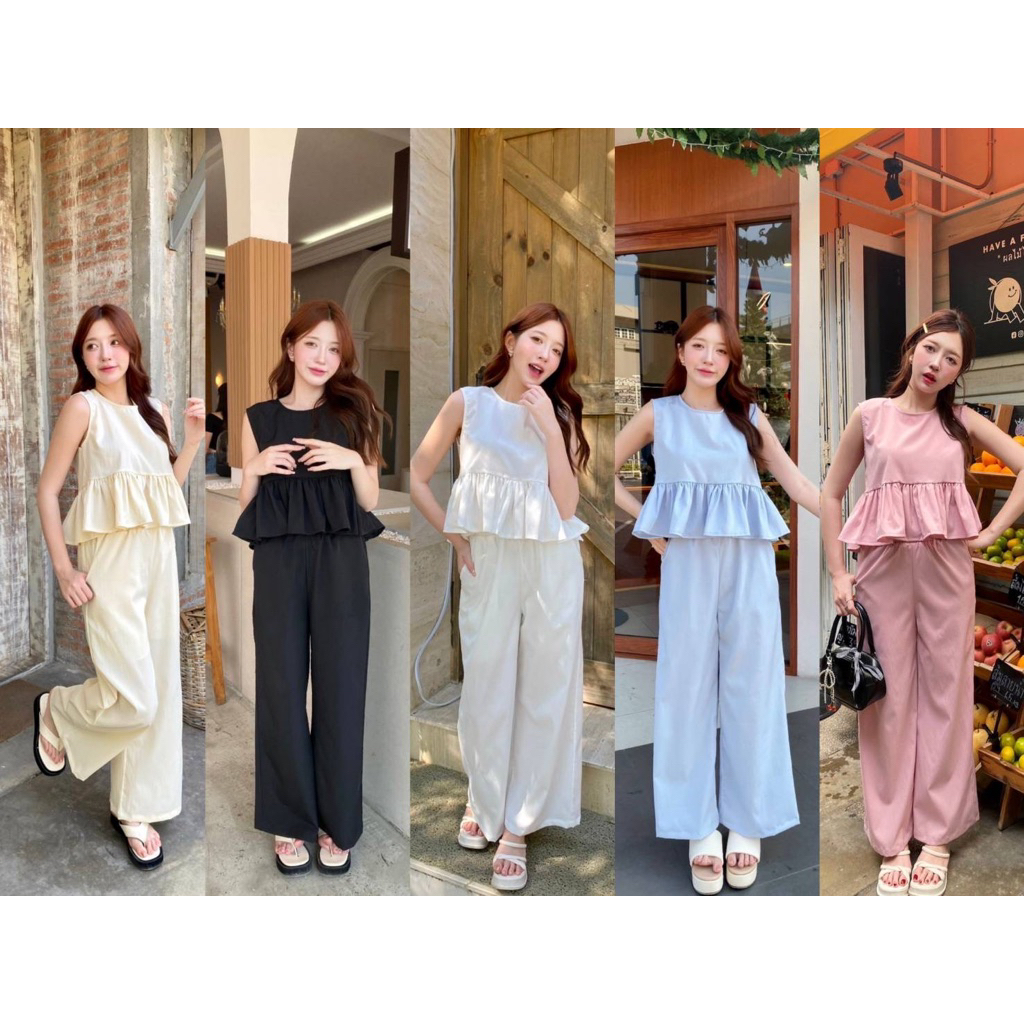 LILY เซ็ต 2 ชิ้น[เสื้อ+กก./กป.] ชุดน่ารักๆ สวยตรงปก ผ้าเนื้อดีใส่สบาย แพทเทิ่ลน่ารักๆ ชุดเซ็ต