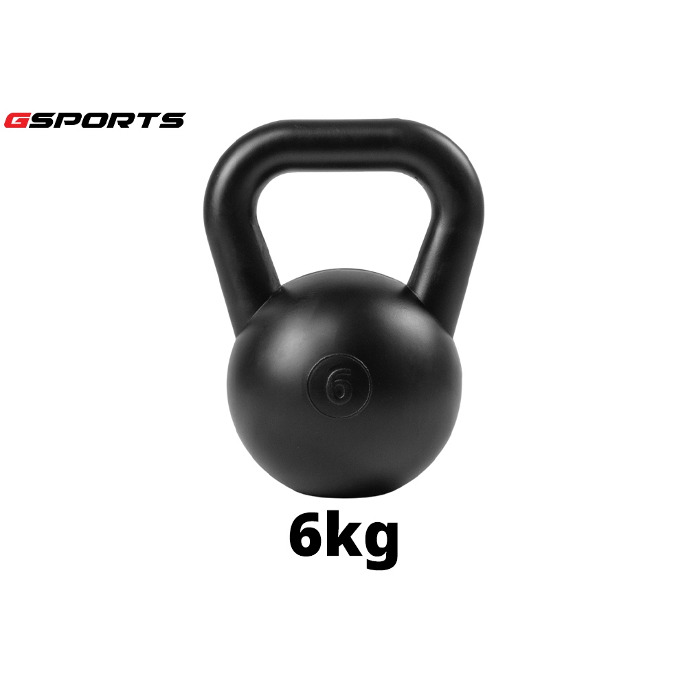 GSports ดัมเบล หูหิ้ว เคตเทิลเบล สีดำ 6 kg จำนวน 1 อัน   Kettlebell Black 6 kg x 1 รุ่น KB06-B x 1