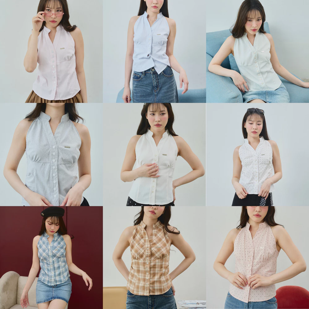 Nineties Design เสื้อแขนกุดลายทาง รุ่น Daniel