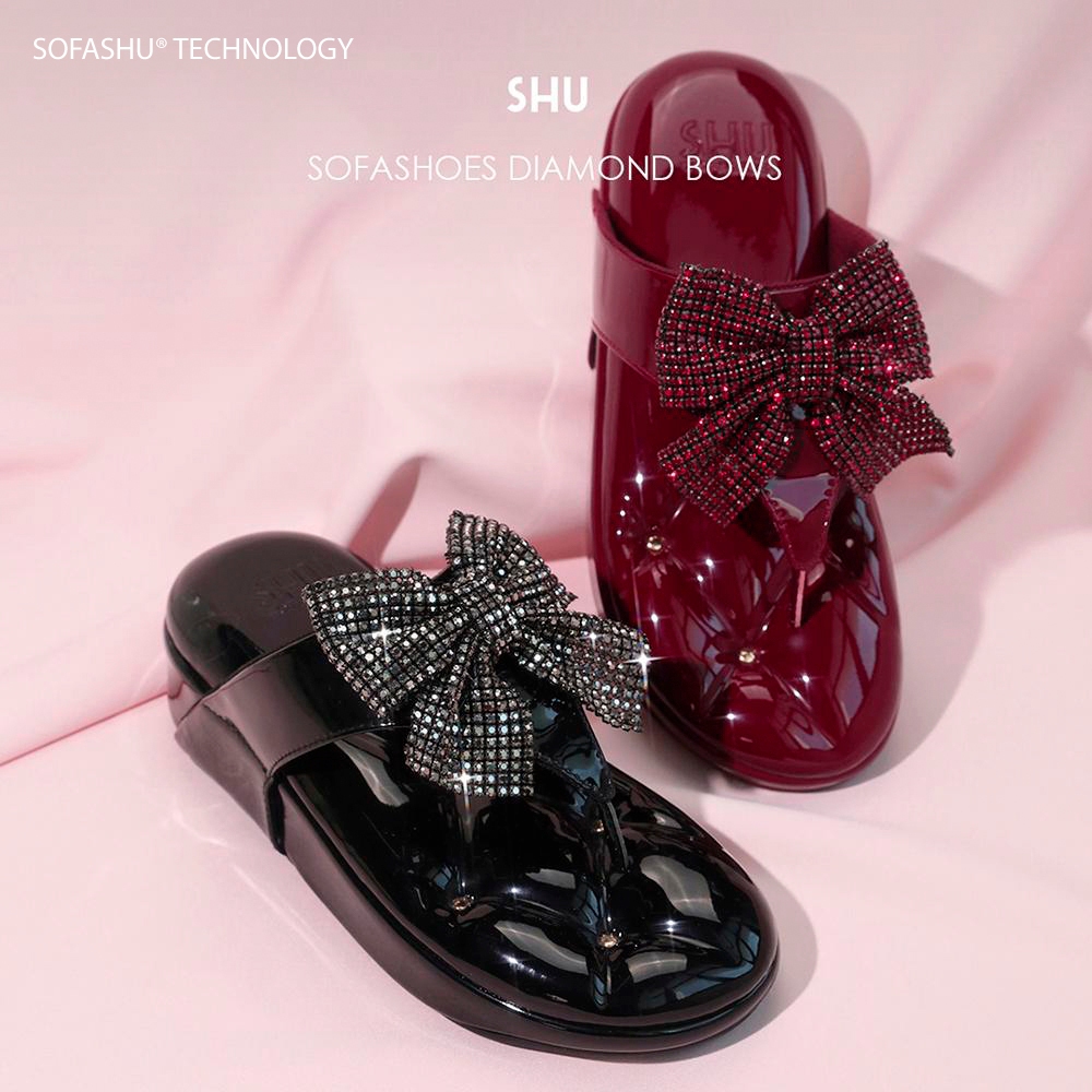 SHU SOFASHOES 2.5" DIAMOND BOWS รองเท้าแตะ
