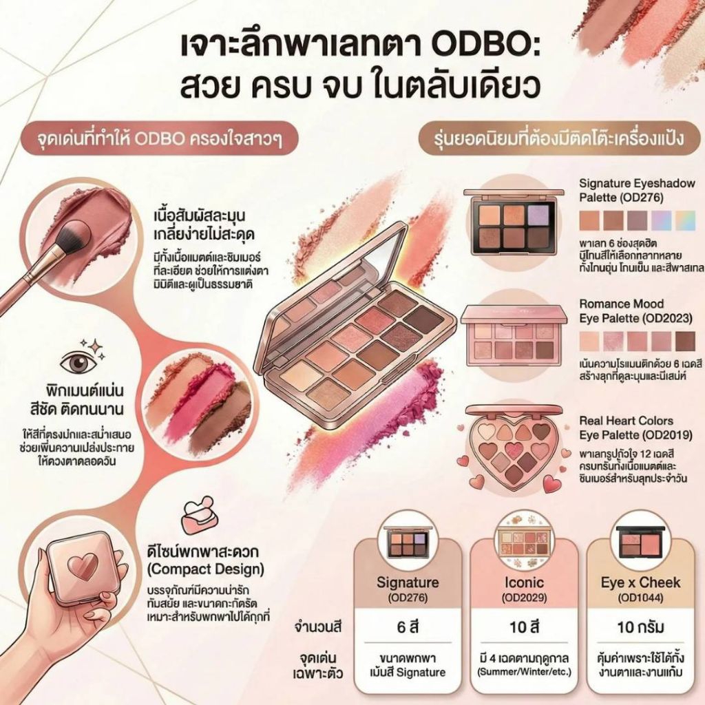 ODBO EYE BLUSH CRUSH PALLET ODS04
