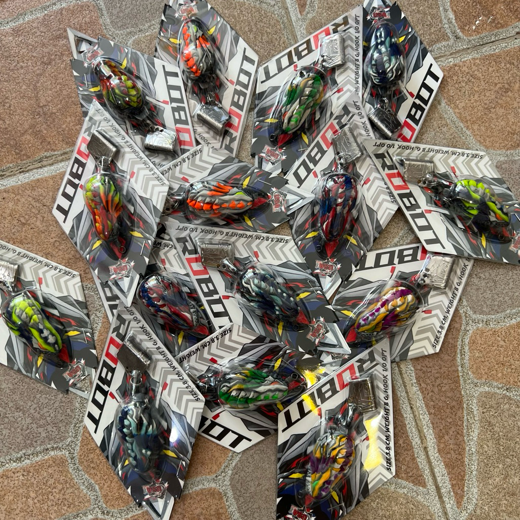 🐸 (1 ตัว) กบยาง ROBOT น้าโอ๊ต USA🦈 (คละสี)