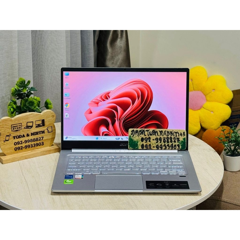 Notebook Acer Swift Core i5 Gen11 Ram 8G คีย์บอร์ดไฟ สภาพสวย