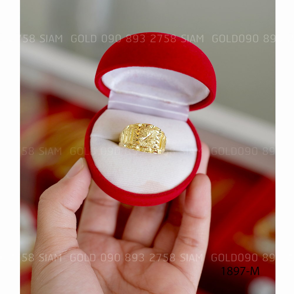 (M) แหวนทองลายตัดจิกโรเล็กซ์ รหัส 1897-M