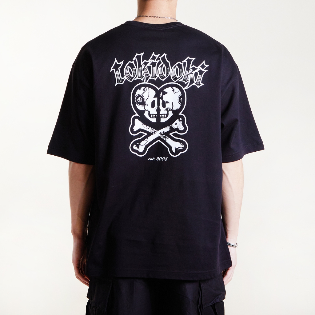 TOKIDOKI เสื้อยืด DOUBLE SKULL S/S TEE