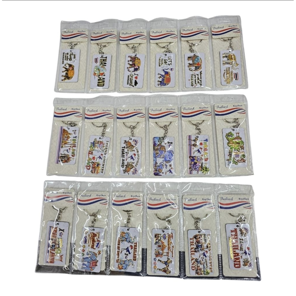 AMพวงกุญแจที่ระลึกประเทศไทย ลายเอกลักษณ์ไทย (Thailand Souvenir Keychain)
