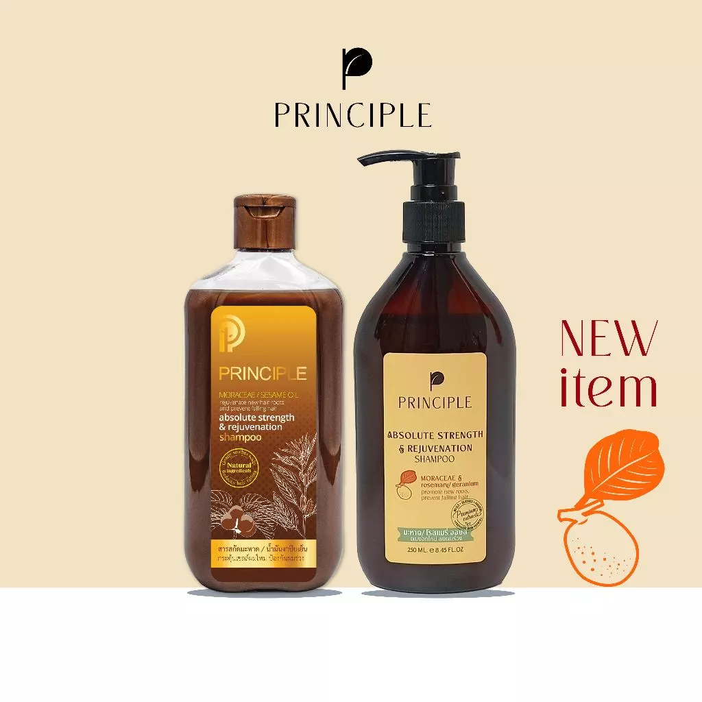 แชมพูสมุนไพร Principle พริ้นซิเพิล มะหาด โรสแมรี่ ผมงอกใหม่ แชมพูลดผมร่วง ไม่มีซิลิโคน ไม่มีพาราเบน