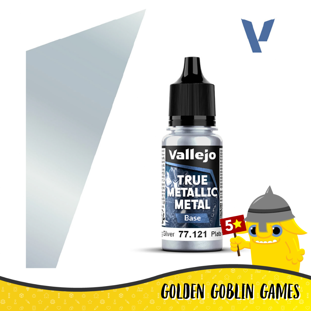 Vallejo True Metallic Metal: Base: Sterling Silver (POS. 21)