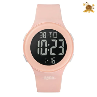 นาฬิกาข้อมือ TOMI - โทมิ แท้ รหัส TM1 กันน้ำ 100% ไฟ LED เต็มจอ หน้าปัดกลม 42 MM. สายซิลิโคนเรซิ่น มี 15 สี