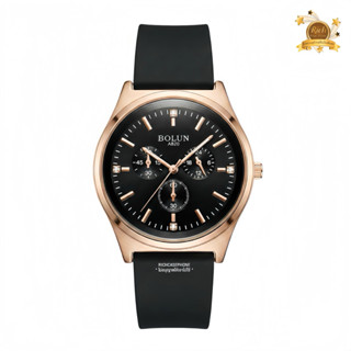 นาฬิกา BOLUN - โบลัน แท้ รหัส SS121 หน้าปัดกลม 3 วง ขอบพิ้งค…