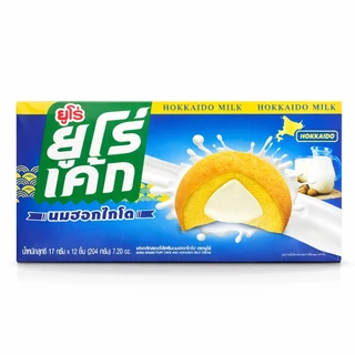 [1กล่อง12ซอง] Euro ยูโร่ คัสตาร์ดเค้ก อร่อยทุกที่ทุกเวลา ปริมาณ 204กรัม