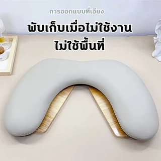 หมอนรองมือสำหรับทำเล็บ หมอนทำเล็บ หนัง PU พกพาสะดวก หมอนรองมือแบบมีขา มือทำเล็บ ได้รูปร่าง U โคมไฟเล็บสามารถวางที่ด้านล่