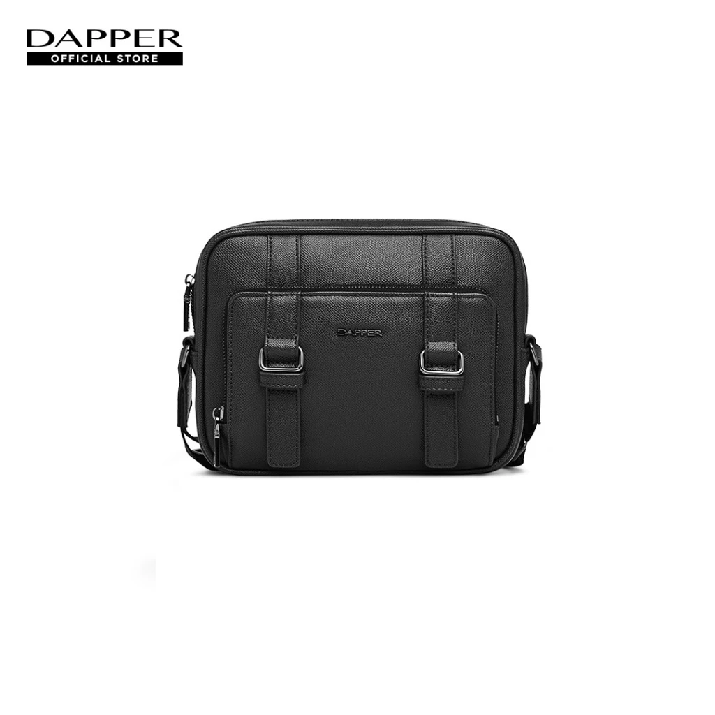 DAPPER กระเป๋าสะพายข้าง Double Buckle Crossbody Bag สีดำ (BM5/BK/1307SF)