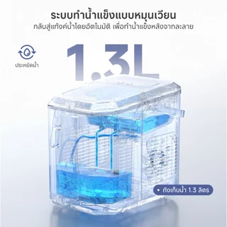 Simplus เครื่องทำน้ำแข็งอัตโนมัติ 1.3 ลิตร ทำน้ำแข็งเร็วใน 6 นาที พร้อมระบบทำความสะอาดอัตโนมัติ Ice Maker 1.3 L ZBJH001
