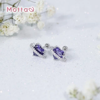 Motta Silver Earring จิวเงินแท้ ดาวเสาร์หัวใจหลากสี