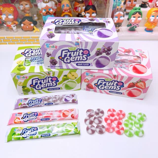 เยลลี่เคลือบน้ำตาล เยลลี่ fruit gems ผลไม้ มี 3 รส (1 กล่อง 30 ชิ้น)