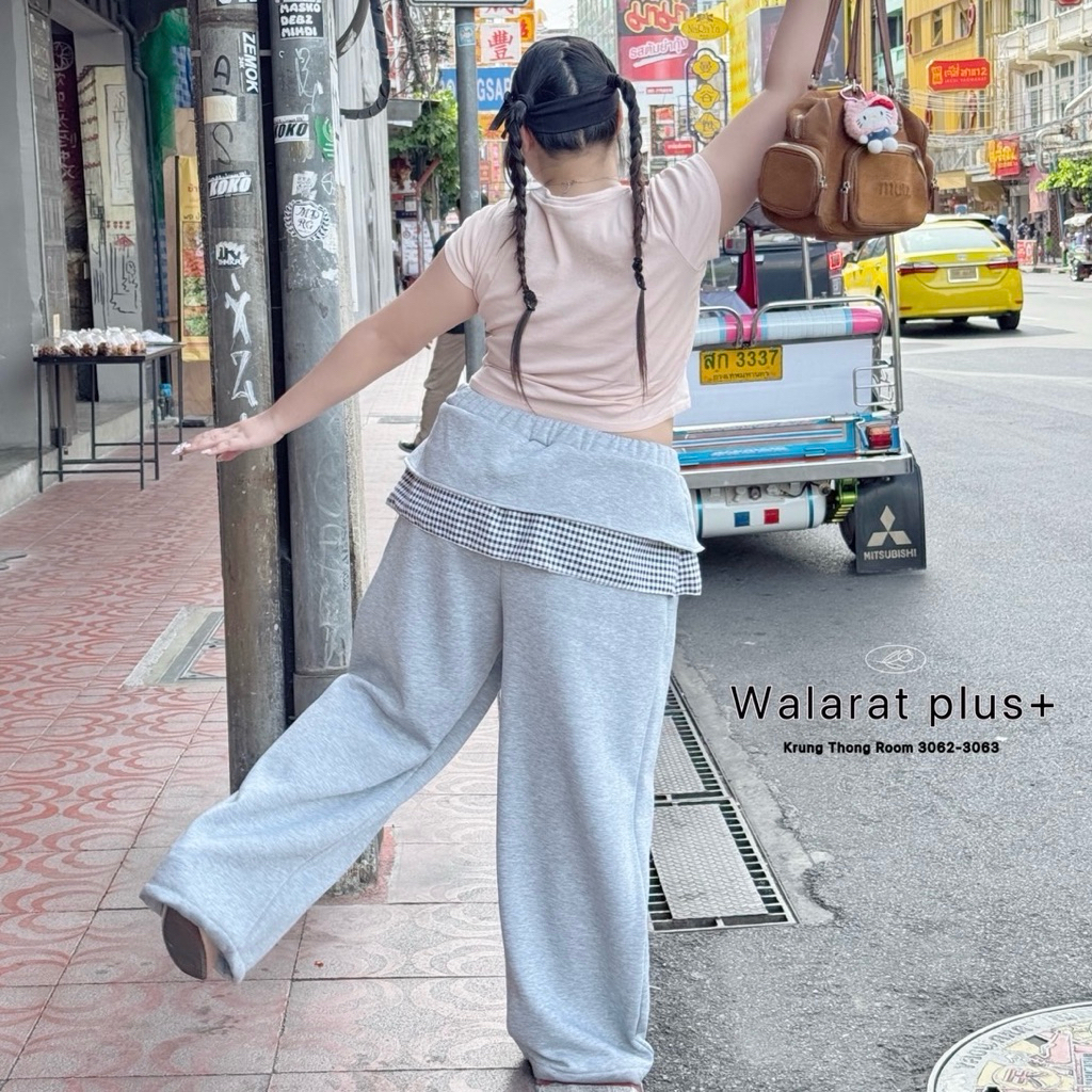 🧸𝐂𝐡𝐮𝐛𝐛𝐲𝐋𝐚𝐧𝐝.(เอว32-46)🪿PunPun Pants🪿รุ่นปันปัน กางเกงไซส์ใหญ่ ดีเทลน่ารัก สำหรับสาวอวบ #Sk059 - รูปที่ 2