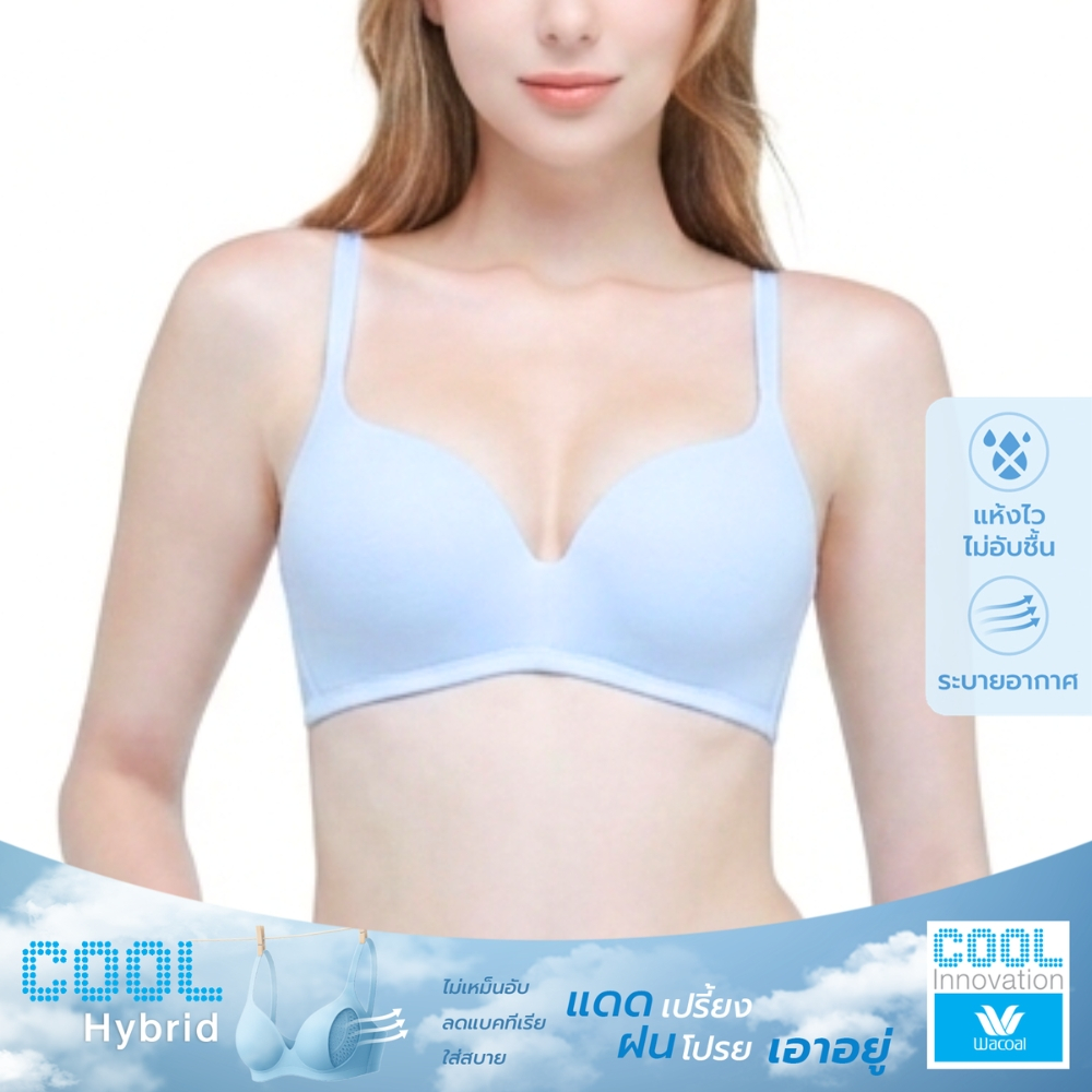 Wacoal Seamless Bra บราไร้โครง รุ่น WB5X63 สีฟ้า (SX)