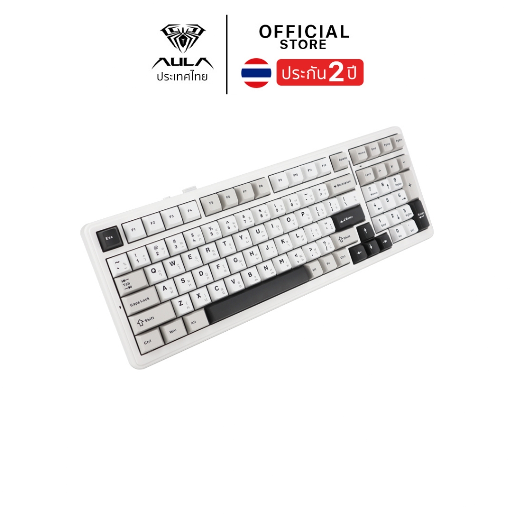 คีย์บอร์ดไร้สาย - AULA F99 - Gasket Mechanical Keyboard คีย์ไทย แบต 8,000mAh รับประกัน 2 ปี รูปที่ 7