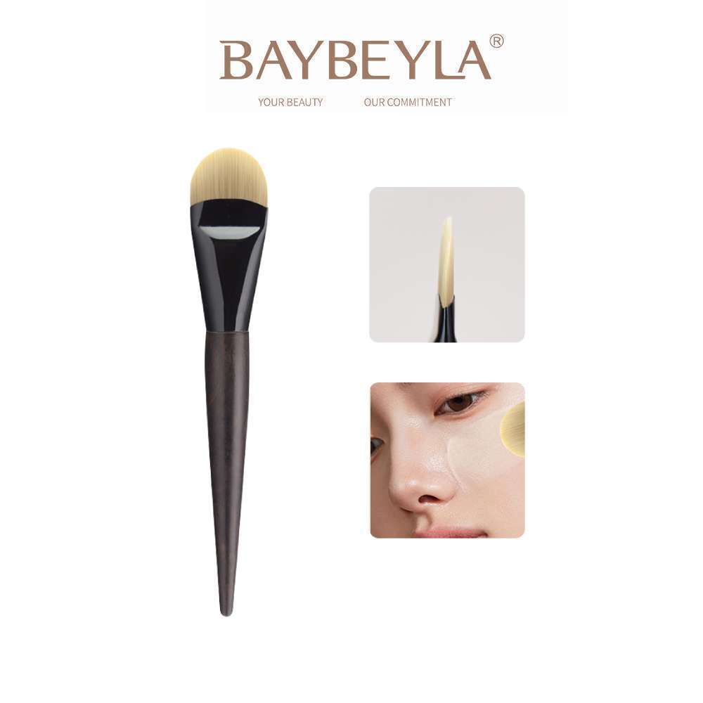 BAYBEYLA แปรงลงรองพื้น ทรงมน HM03 แปรงแต่งหน้า แปรงรองพื้น แปรงลงรองพื้นทรงแบน