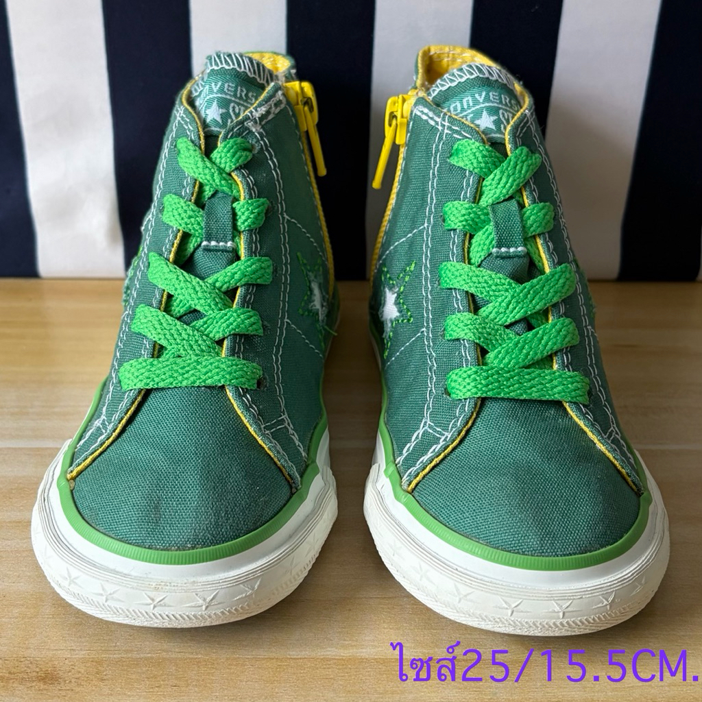 Converse หุ้มข้อ รองเท้าเด็ก มือสองไซส์25/15.5CM.