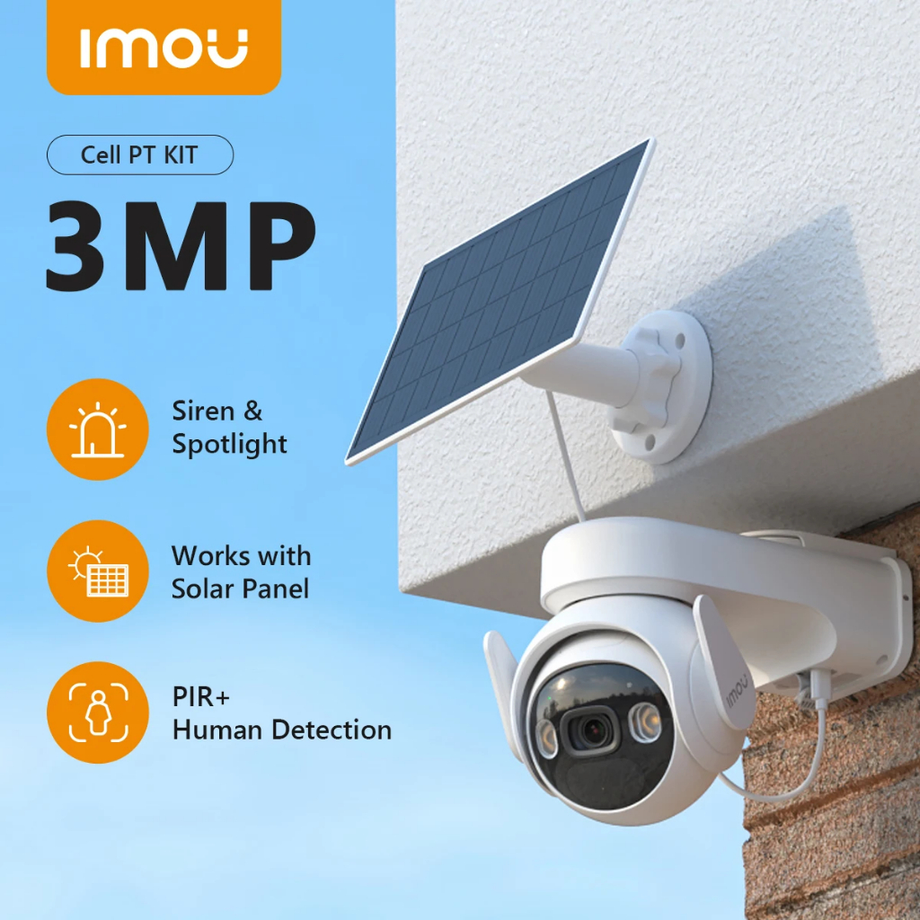 IMOU Cell PT 4G  Battery Powered Security Camera 3MP กล้องวงจรปิดภายนอกใส่ซิมได้ รองรับแผงโซล่าเซลล์