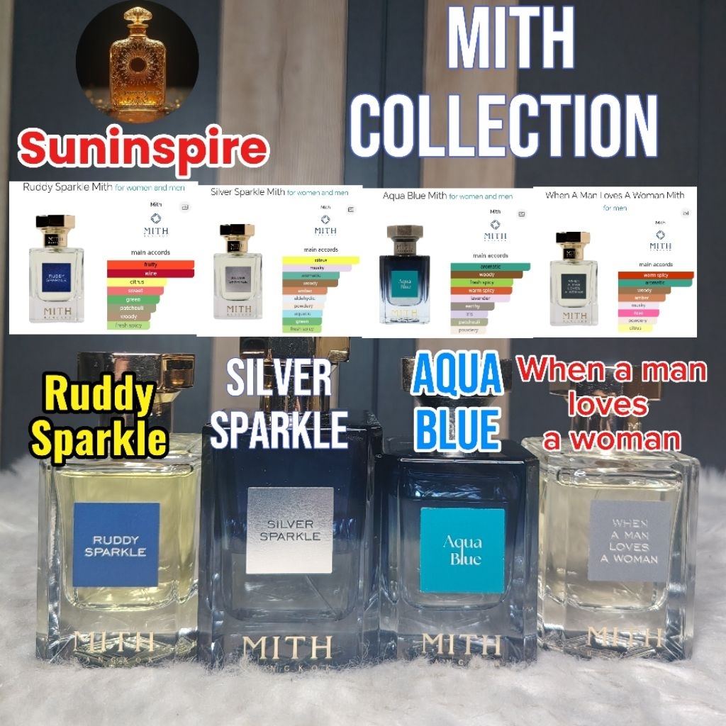 น้ำหอม​แบ่ง​ขาย​พกพา​ Mith Silver Sparkle, Ruddy Sparkle, Blue Aqua, When a man loves a woman