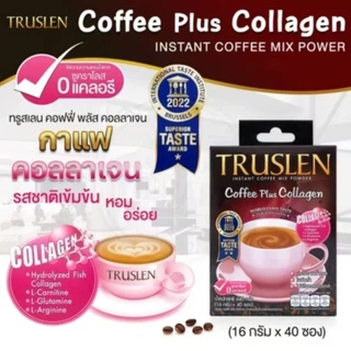 TRUSLEN COFFEE PLUS COLLAGEN ทรูสเลน คอฟฟี่ พลัส คอลลาเจน ( 40ซอง/กล่อง )