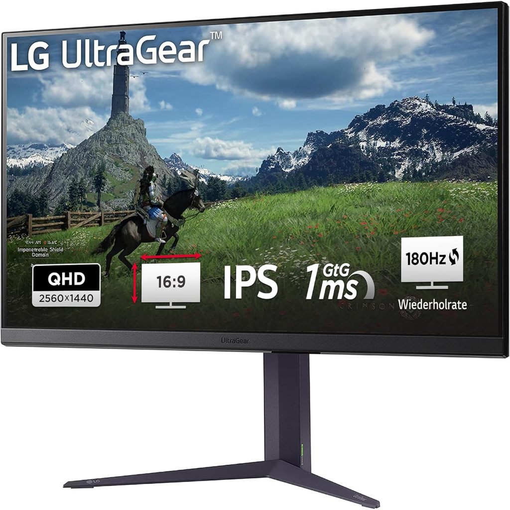 MONITOR LG ULTRAGEAR 32GS85Q-B (NANO IPS, HDMI, DP) 31.5'' 2K 180HZ จอมือสองครบกล่อง ไม่เดท ไม่ไบร์ท