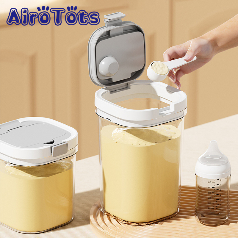 โถเก็บนมผง ป้องกัน UV ปลอดสาร BPA ปิดผนึกแน่นหนา ขนาด 800ml 1300ml 1800ml